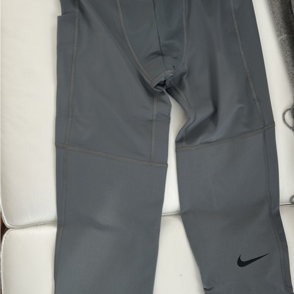 Nike Black and Gray Kids Leggings